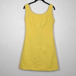 Anthropologie Rain in Spain Mustard Jacquard Dress